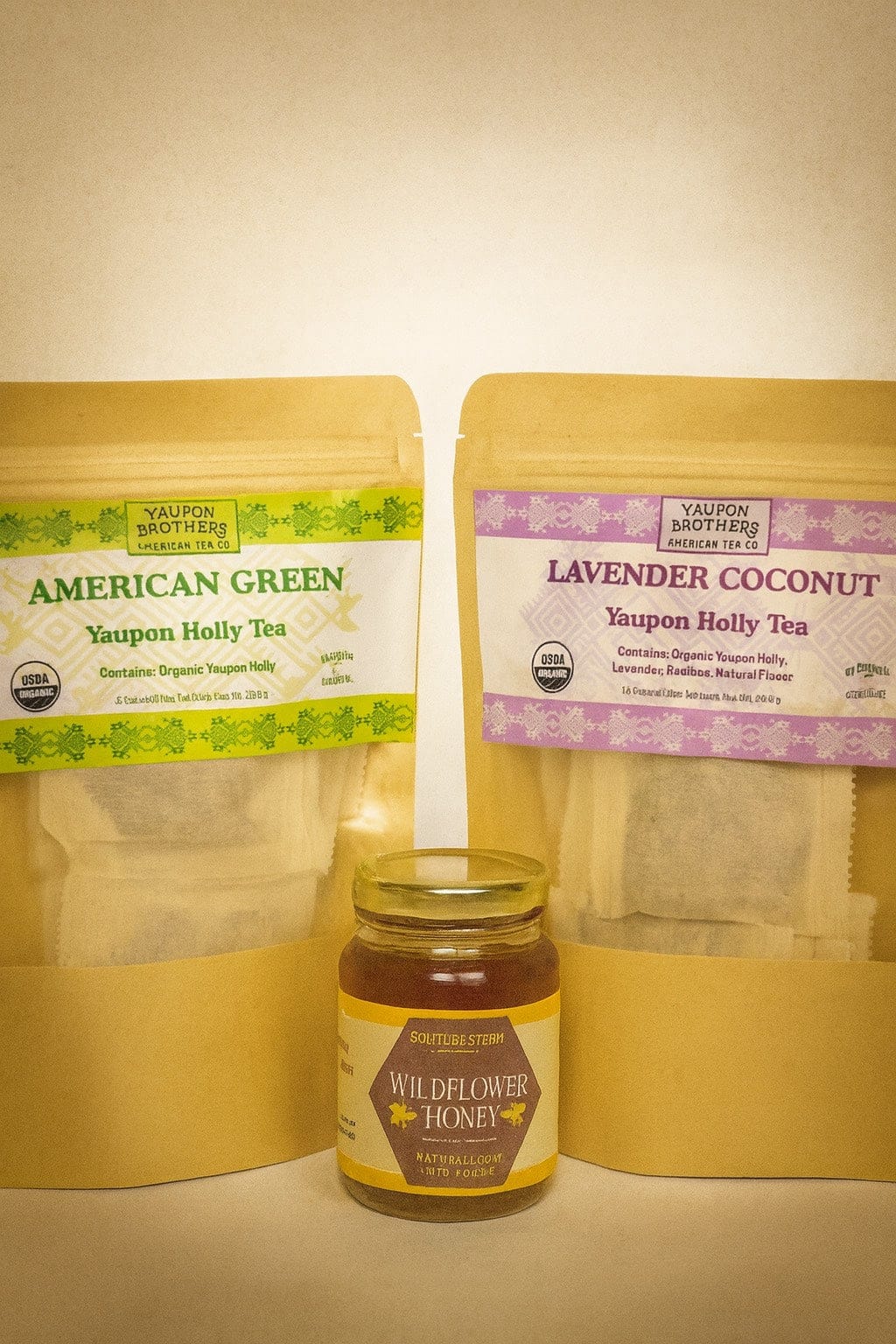 FG.YB.GiftBox.3+ Yaupon Tea - Classic Gift AG.LC.honey