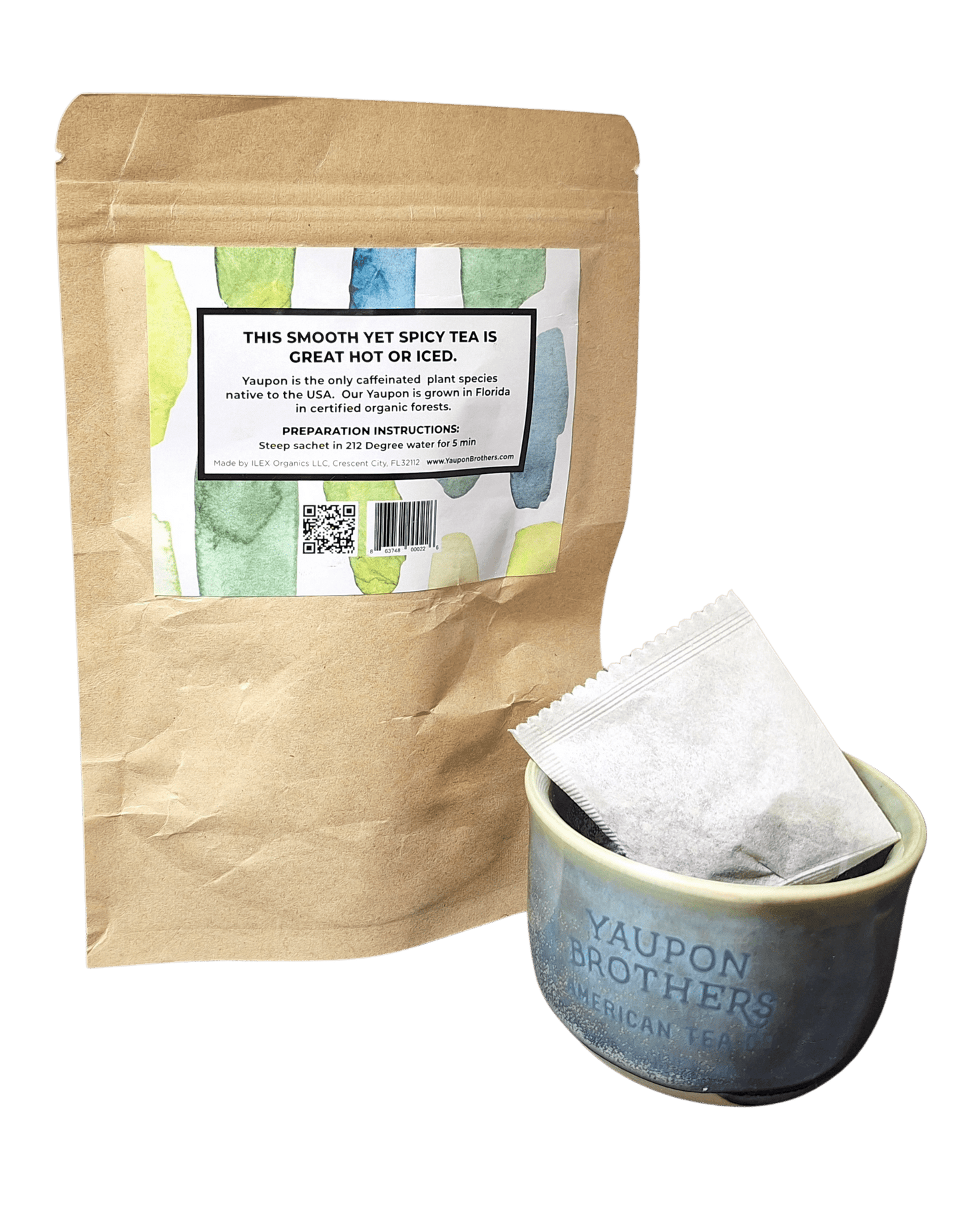 FG.YB.eco-16.each Yaupon Tea - Florida Chai - ZipPacket 16