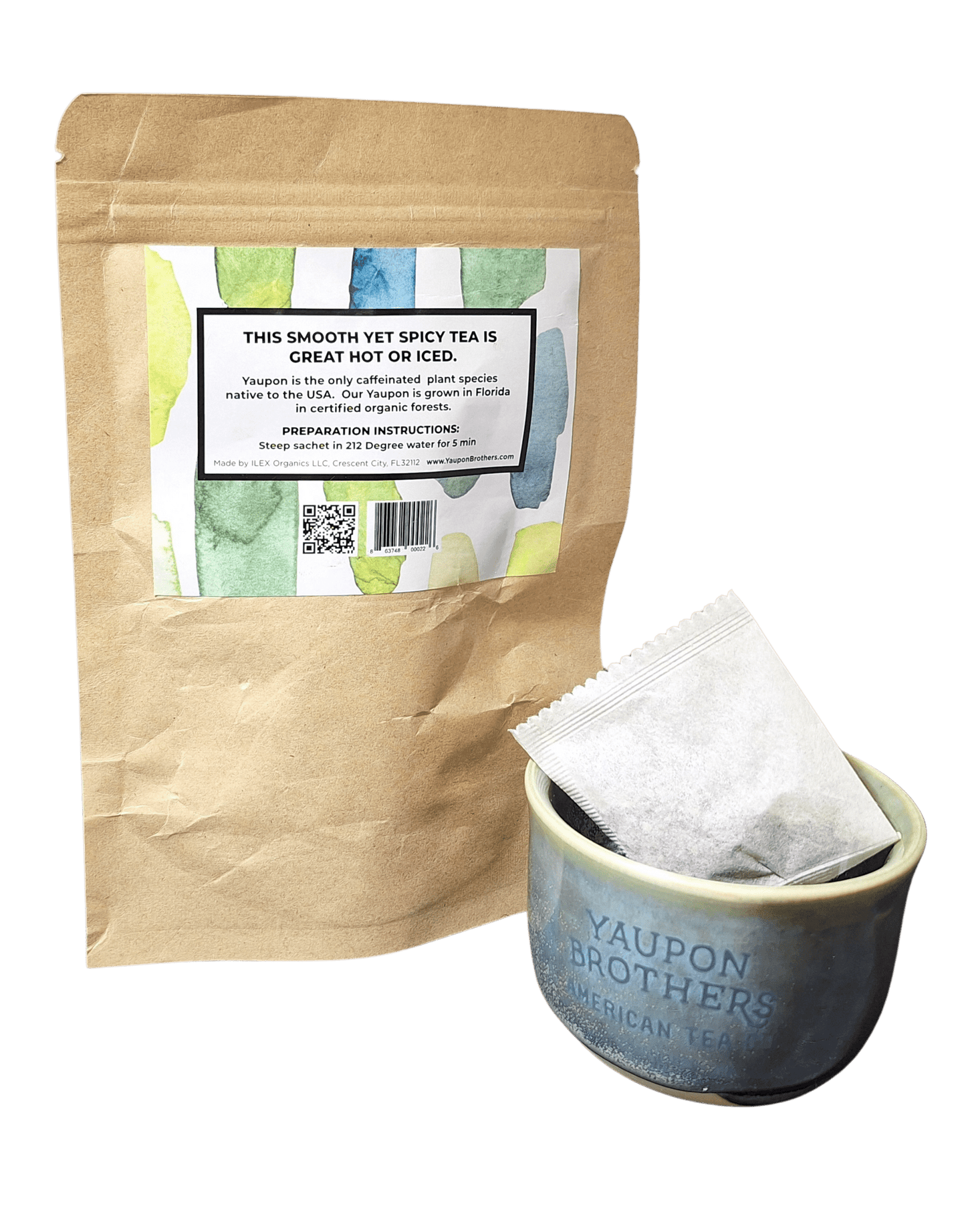 FG.YB.eco-16.each Yaupon Tea - Florida Chai - ZipPacket 16