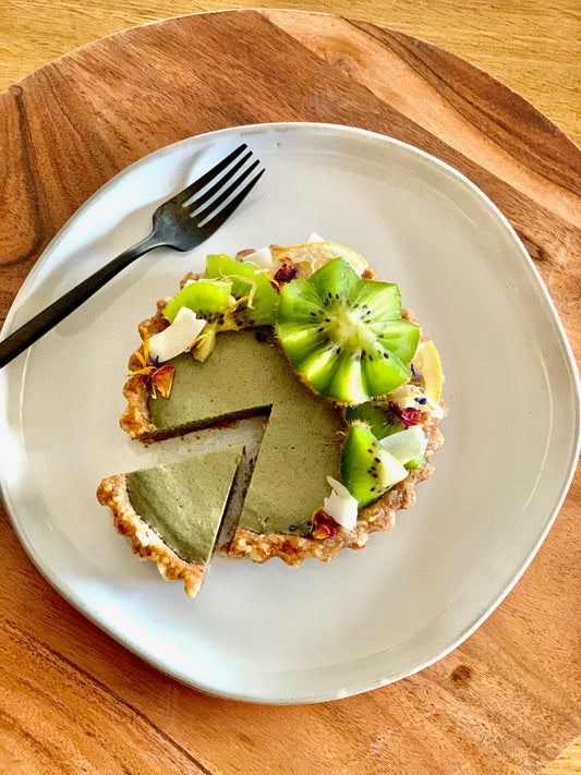 RECIPE: Raw Vegan Yaupon Matcha Ginger Tartlets from Raw Chef Carla!