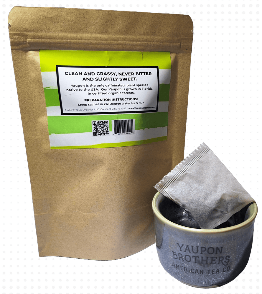 FG.YB.eco-16.each Yaupon Tea - American Green - ZipPacket 16
