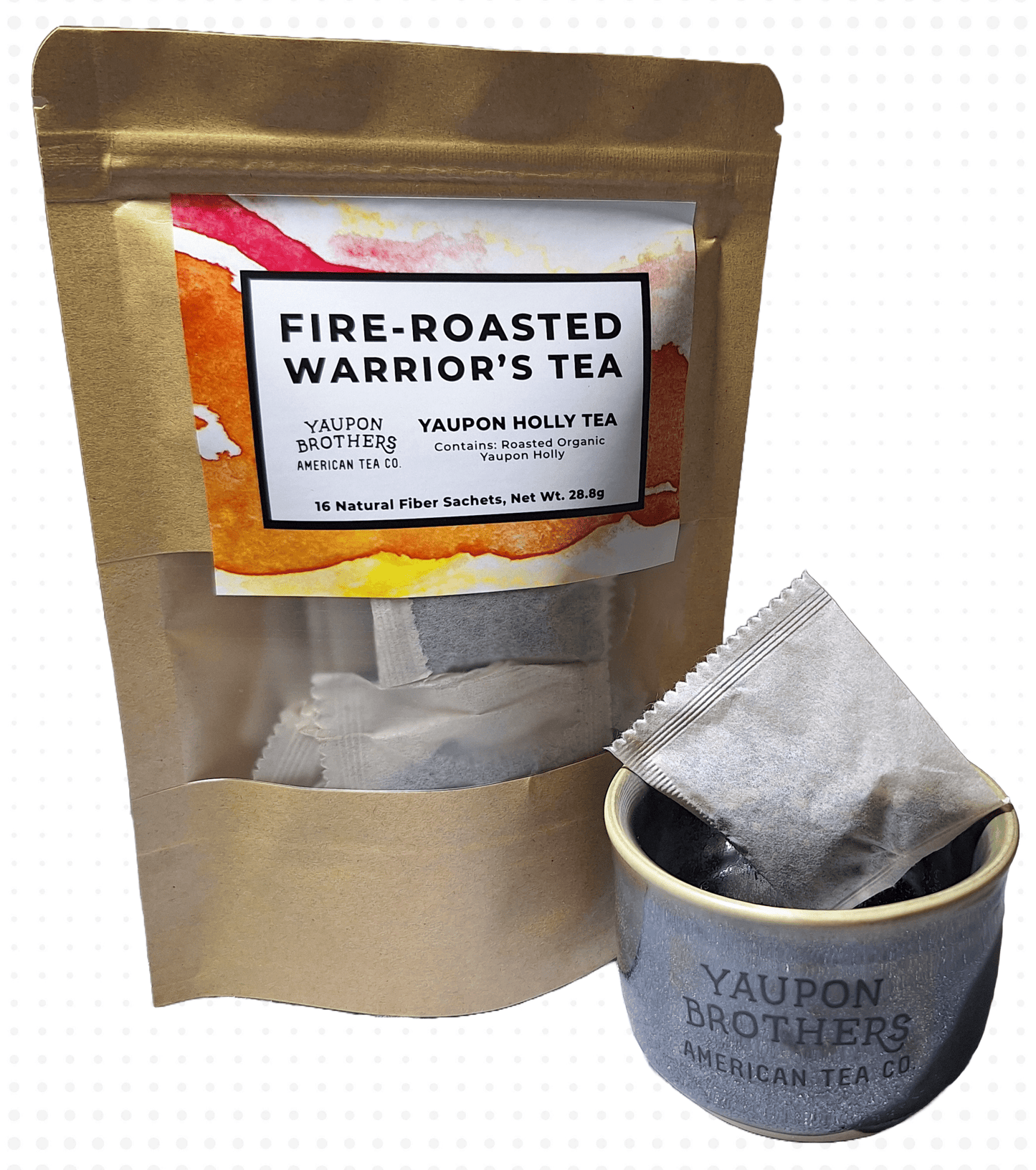 FG.YB.eco-16.each Yaupon Tea - Fire Roasted - ZipPacket 16