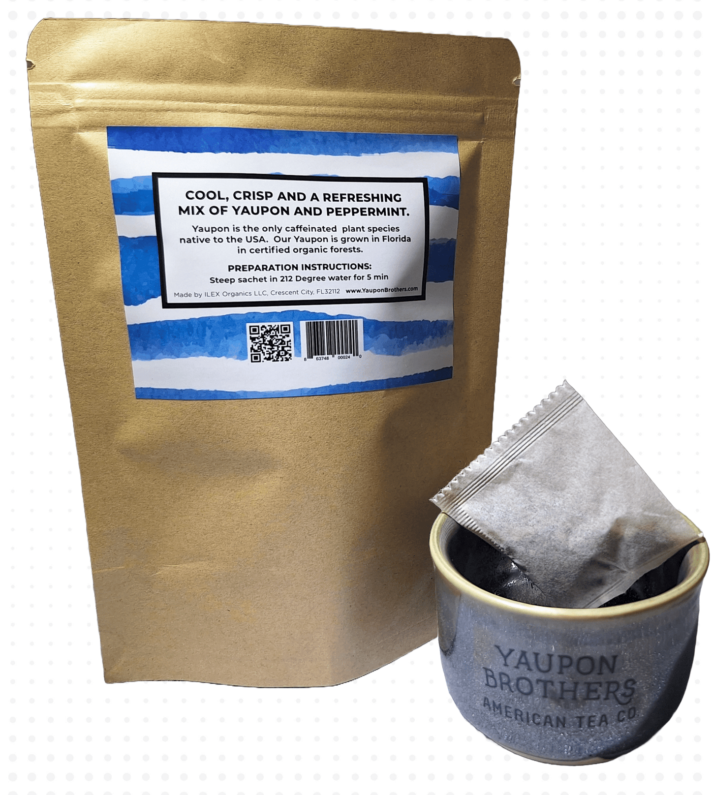 FG.YB.eco-16.each Yaupon Tea - Revive Mint - ZipPacket 16