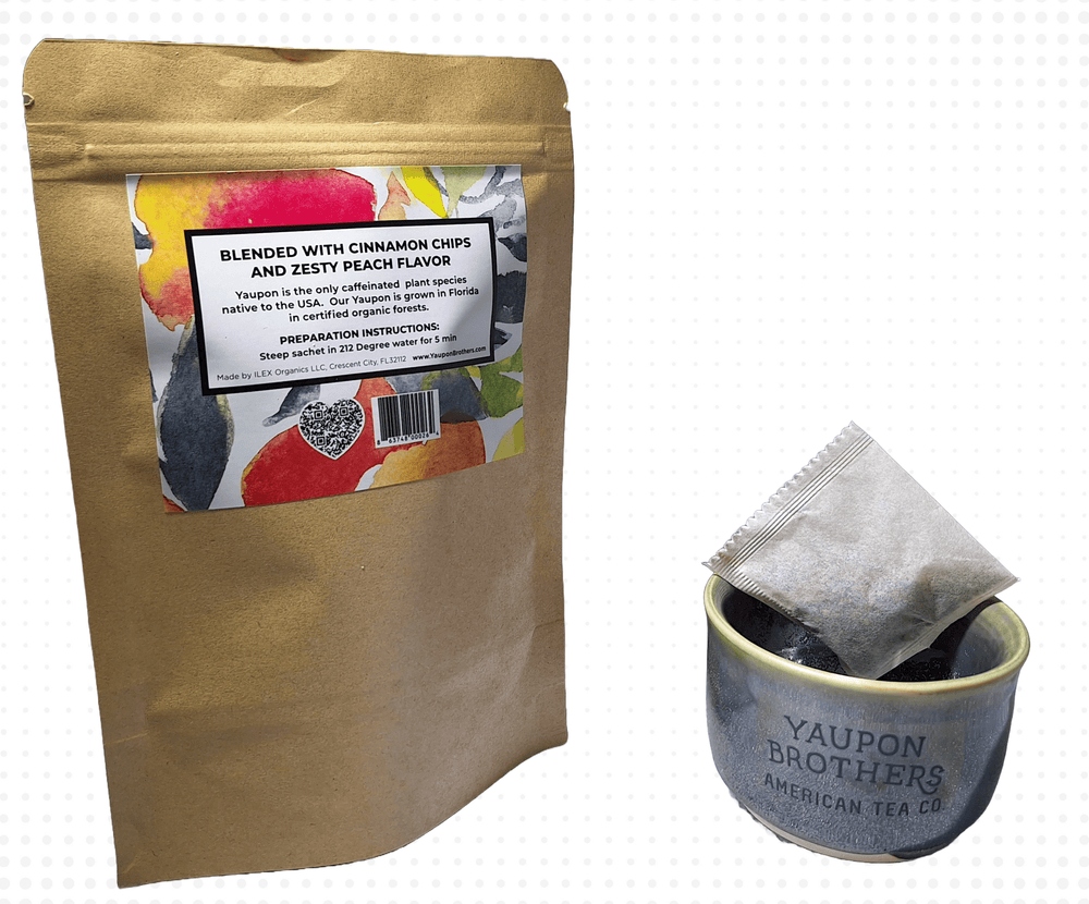 FG.YB.eco-16.each Yaupon Tea - Spiced Peach - ZipPacket 16