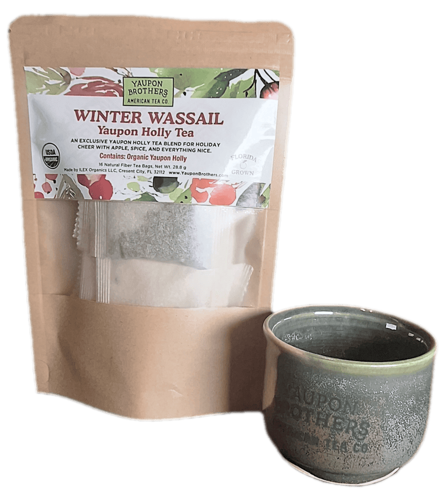 FG.YB.Tin-16.each Yaupon Tea - Winter Wassail - ZipPacket 16
